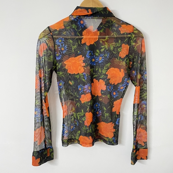 Floral printed shirt in net - Picture 2 of 4